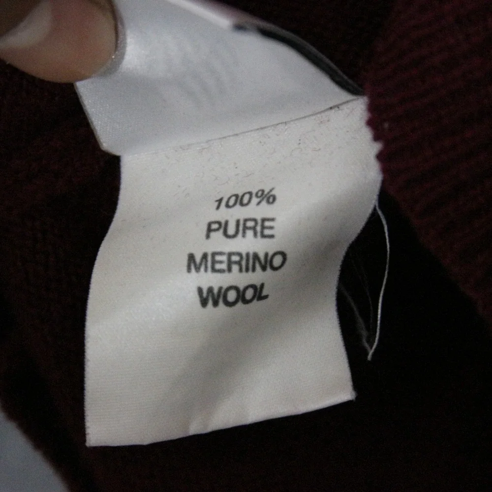 Woolly Jumpers New Zealand V‎ Neck Merino Wool Sweater Mens L Sheep Embroidered